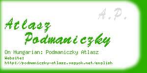 atlasz podmaniczky business card